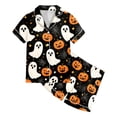 thumbnail image 5 of NIEWTR Kids 2 Piece Outfits Girls Cute Halloween Pajamas Button Down Short Sleeve Shirt Shorts Pjs Cute Everyday Sleepwear, 5 of 5
