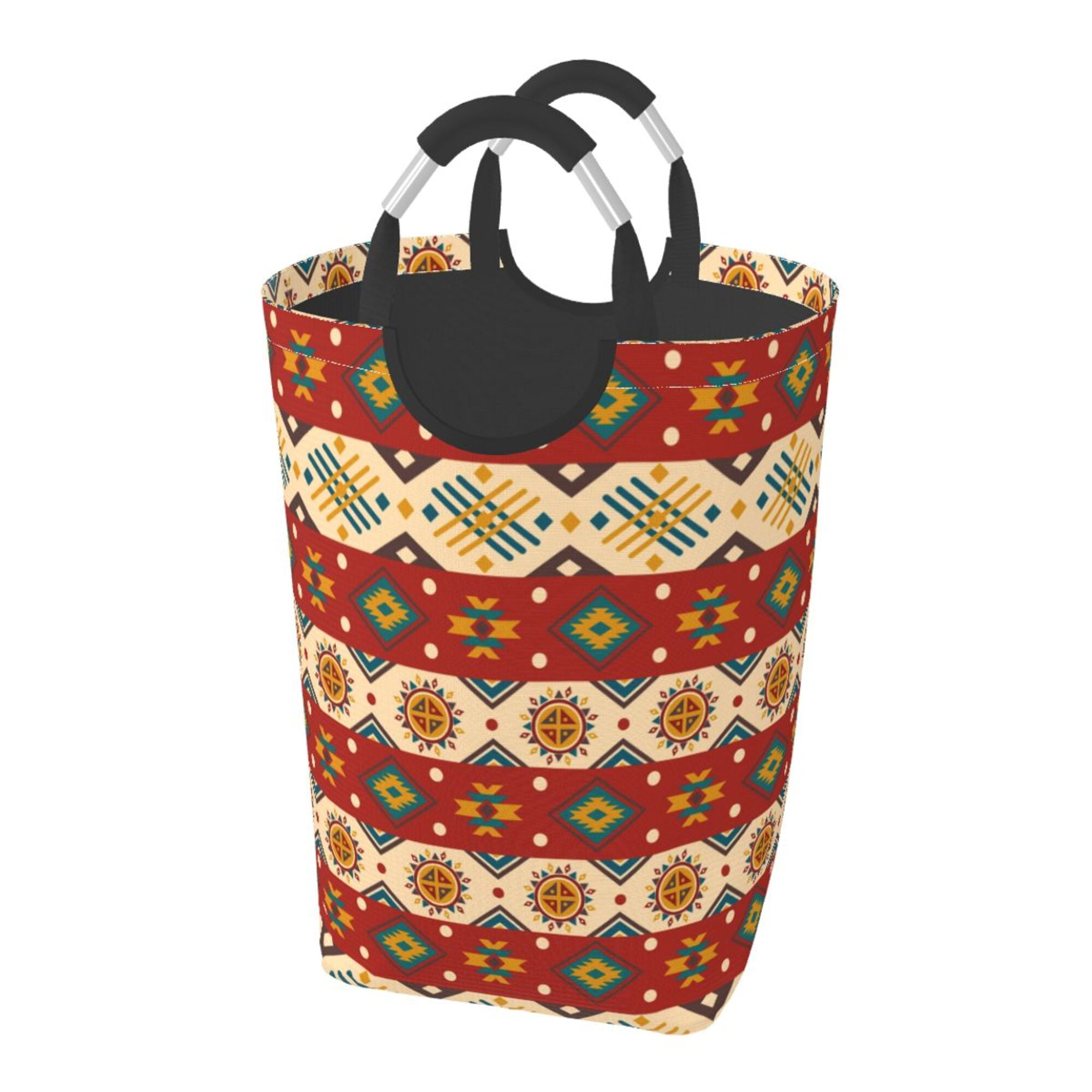 DouZhe 50L Rectangular Laundry Basket, Boho Southwestern Aztec Style