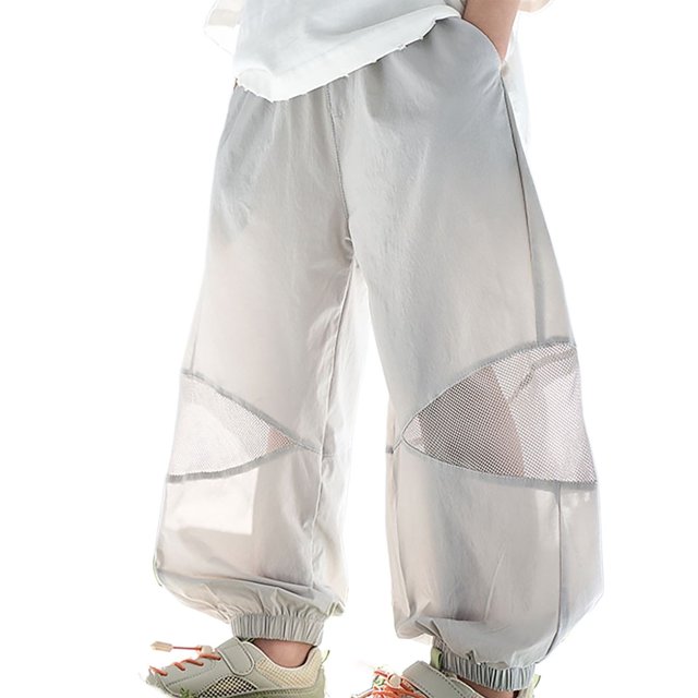 Boys Athletic Jogger Pants With Side Mesh For Active Kids Comfortable Elastic Cuffed Trousers For Daily Wear Pants