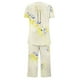 thumbnail image 5 of Pantalones de Mujer Casual Recortado Botón Suelto Ajuste Impreso con Manga Larga Superior, Diseño de Cuello de Jardín para el Uso Diario de Primavera, 5 of 5