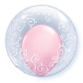 thumbnail image 1 of Qualatex 24 Inch Deco Fancy Filigree Single Clear Bubble Balloon, 1 of 1