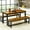 Brown, variant on Baxluxe Dining Table Set, Rectangular Dining Table with Bench Set, Dining Table Set for 2-4 for Apartment, Kitchen and Dining Room, Antique Color