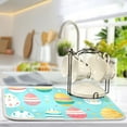 thumbnail image 5 of Easter Egg Dish Drying Mat Microfiber Kitchen Pad Large Counter Absorbent Dish Mats Drainer Rack 18"x24", 5 of 7