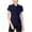 Z703 Navy, variant on Landzoo Women'S Tops Solid Color Short Sleeve Notch Neck Shirt Summer Comfortable Women T Shirt Size L Black
