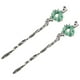 thumbnail image 1 of 2 piezas de palitos de pelo de jade con forma de serpiente, palillos para el pelo, tocado clásico, 1 of 5