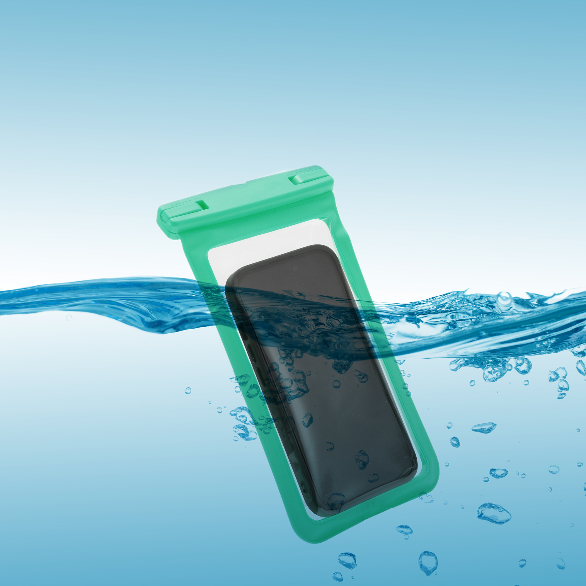 Unique Bargains 2 Pcs Mobile Bag Waterproof Case Compatible for Phone 4.53x8.27 Green