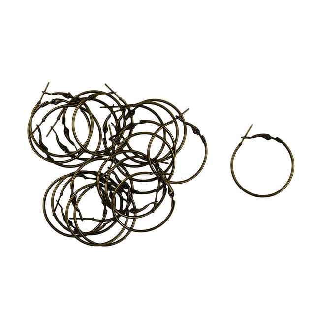 Abbracc 20pcs 30mm Round Hoop Loop Leverback Earring Making Findings Bronze