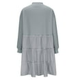 thumbnail image 6 of Women's Summer Dresses 2026 Sweatshirt Dress Long Sleeve Crewneck Pullover Mid-Lenghth Dress Flowy Party Dress, 6 of 7