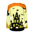 thumbnail image 4 of LINMOUA Long Sleeve Shirts For Women Halloween Pattern Print Graphic Tees Blouses Casual Plus Size Basic Tops Pullover, 4 of 4