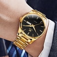 thumbnail image 6 of OLEVS Classic Men Watches with Date,Stainless Steel Man Watch with Date, Bussiness Watches for Men,Luminous Quartz Mens Watches Black/White/Blue/Gold, Waterproof Male Reloj para Hombre, 6 of 12