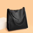 thumbnail image 2 of CHAO Bolso de hombro sencillo de color sólido, bolso cruzado portátil de gran capacidad para mujeres, niñas y mujeres, color negro, 2 of 5