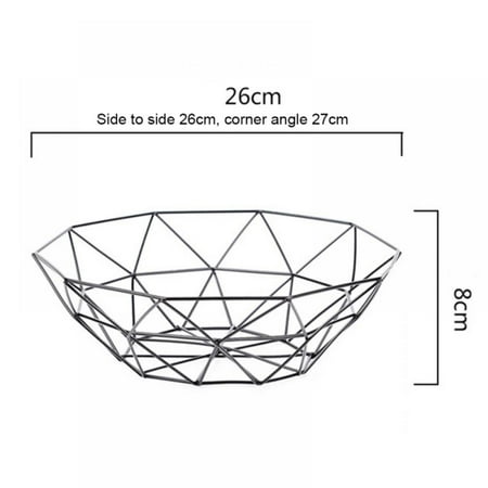 

Fruit Basket Modern Contracted Style Household Living Room Fruit Bowl Snacks Receive Metal Fruit Basket