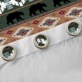 thumbnail image 4 of Feelyou Hippie Tribal Aztec Curtains Pack of 2 (42x84 Each), Brown Teal Triangle Curtains Blackout, Woodland Bear Animal Bedroom Curtains, Living Room Curtains Decor, 4 of 6