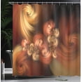 thumbnail image 3 of Ambesonne Abstract Surreal Shower Curtain, Fractal Spiral, 69"Wx75"L, Chocolate Cinnamon, 3 of 4