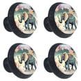 thumbnail image 2 of 4 Pcs Elephant Knobs for Kitchen Cabinet Cupboard Dresser Bookcase Drawer Pulls Handles Round Home Decor, 2 of 8