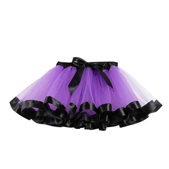 BAYAIXZ Tutu Skirt Kids Girls Halloween Dance Party Costume Cartoon Tulle Skirt Ballet Skirts orange Tutu Tutus for Girls Size 10-12 Tutu Skirts for Girls (Purple,M)