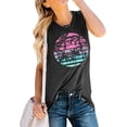 thumbnail image 4 of YI XIANG RAN Summer Beach Tank Shirts Women Palm Trees Sunset Beach Tank Top Tropical Hawaiian Vacation Sleeveless Shirt, 4 of 6