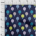 thumbnail image 2 of oneOone Cotton Poplin Twill Dark Blue Fabric Hot Air Balloon,Clouds & Rocket Transport Sewing Material Print Fabric By The Yard 56 Inch Wide, 2 of 6