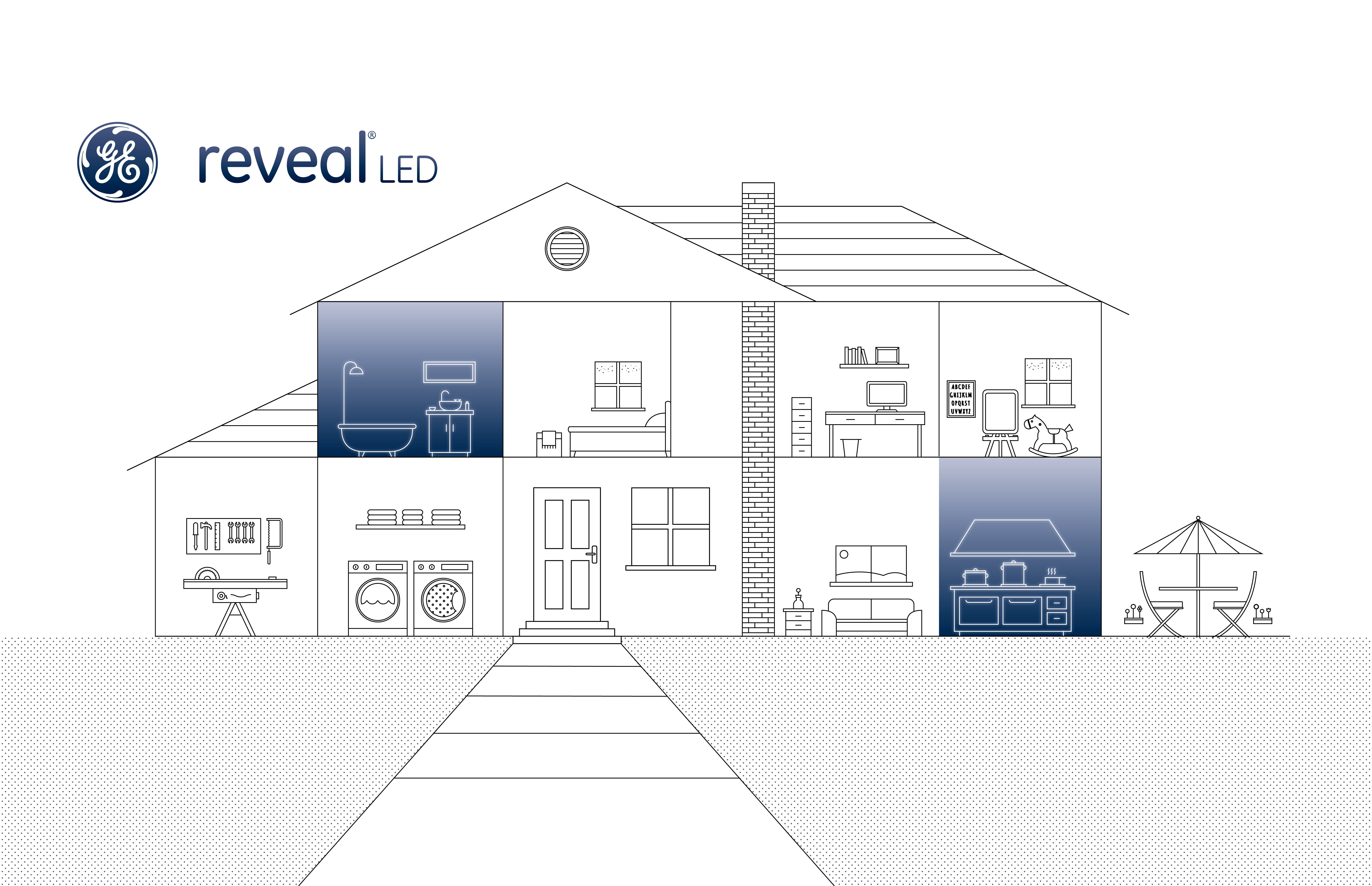 GE Reveal HD+ LED Light Bulbs, 100 Watt Eqv, A21 General Purpose Bulbs, 4pk