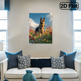 thumbnail image 2 of 500/500pcs Adult Puzzle - Large Challenge with German Shepherd Wildflowers (Lavender/Poppy Fields) - Family Game Night, /Christmas/Halloween Gift for Adults , Portable Box, Challenging Puzzle Piec, 2 of 9
