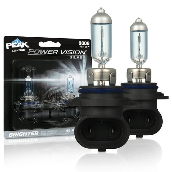 PEAK Power Vision Silver Automotive High Performance 9006/HB4 55W Headlights (2 Pack)