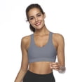 thumbnail image 3 of FENGGHAO Women High Impact Sports Bra with Back Pocket for Running Yoga Workout, Padded Support Women Solid Sport Bra, 3 of 6