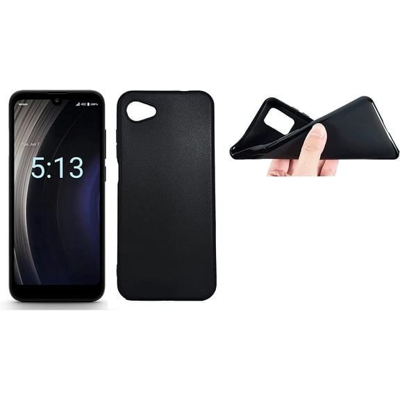 Compatible for Verizon Orbic Joy LTE RC608L TPU 1-Piece Cover Case   Tempered Glass - Black