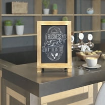 HBCY Creations Wooden Tabletop Chalkboard with Wooden Frame, 9.5” x 14” InchesTorched Brown