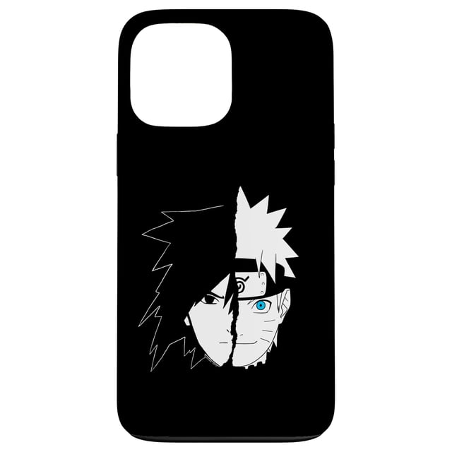 Funda para iPhone 13 Pro Max Naruto Sasuke Split Face