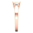 thumbnail image 3 of Three-Stone Engagement Ring for Women - 1.11ct Natural Morganite in 14K Rose Gold Promise Ring, 3 of 6