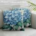 thumbnail image 3 of Fenyluxe Hydrangea Pillow Covers Summer Throw Pillow Covers Blue Spring Flower Floral Cushion Covers Square Pillow Cases for Couch Sofa Patio Outdoor Home Decorations, 3 of 5