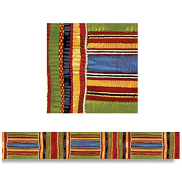 Kente Cloth Borders Straight Edge- 11 per Pack 2.75 X 35.75 Total