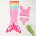 thumbnail image 2 of RUTAYY Summer Child Girls Printed Ruffles Fish Tail 3PCS Swimwear Toddler Kids Swimsuit Bikini Beach Vacation Brazilian Beachwear, 18-24 Months, 2 of 4