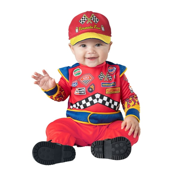 InCharacter Baby Burnin Rubber Racer Infant Costume 0-6 Months Red