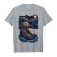 thumbnail image 4 of Cute Otter Starry Night Graphic Tees for Women 2026 Summer Casual Short Sleeve Crewneck T Shirts, 4 of 4