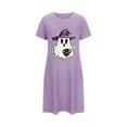 thumbnail image 5 of Somuwie Plus Size Women's Halloween Short Nightdress Chest Print Round Neck Short Nightdress, 5 of 5