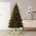thumbnail image 7 of Daiia Lemon Drawing Merry Christmas Tree Skirt , Xmas Large Lace-up Tree Skirt, Santa Snowflakes Rustic Home Decorations New Year Party Farmhouse Decor-48", 7 of 7