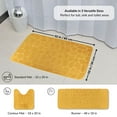 thumbnail image 4 of Evideco French Home Goods Cobble Stone Mat Rustic Raw Yellow 100% Polyester Microfiber Bath Rugs, 32"L x 20"W x 1/2"H, Non-Slip Backing, 4 of 8