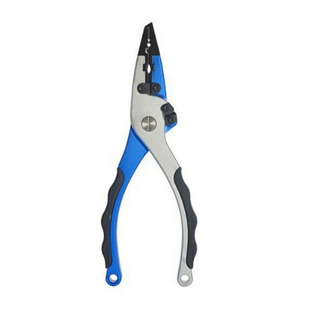 Alicates de pesca Pinzas de pescado de aleación de aluminio Antideslizante Bucle abierto (plata azul) Tmvgtek Para Estrenar