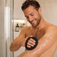 thumbnail image 3 of Bath Scrubber, Body Scrub Brush With Grip Strap Personal Care Brush For Shower Body Cleansing Black-12.5Cm, 3 of 3