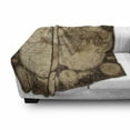 thumbnail image 3 of World Map Soft Flannel Fleece Blanket, Old World Map Drawn in 1720s Nostalgic Style Art Historical Atlas Vintage Design, Cozy Plush for Indoor and Outdoor Use, 60" x 80", Multicolor, by Ambesonne, 3 of 6