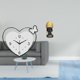 thumbnail image 2 of Reloj de pared acrílico, reloj de pared sin , estatua de mujer africana, figura de resina, adorno en forma de corazón, decoración adecuada para, 2 of 8