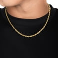 thumbnail image 3 of HOT SPOT 14K Gold Layered Rope Chain Necklace for Men, Women – Cadena de Oro Style, Diamond Cut, Solid, 2.1 mm/ 2.7mm/ 3.8mm, 3 of 8