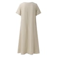 thumbnail image 4 of Sngxgn Women Dress Sleeveless Bodycon Tie Waist Party Mini Dresses(Khaki,XXXL), 4 of 6