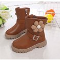 thumbnail image 4 of CYRBOKO Riding Boots for Girls, Side Zipper Soft Sole Leather Casual Ankle Boots Brown Size 11.5 (Little Kids), 4 of 4