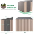 thumbnail image 4 of AECOJOY  Outdoor Storage Side Shed Metal Attached with Lockable Door 6' x 8' - Grey, 4 of 5