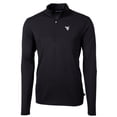 thumbnail image 2 of Men's Cutter & Buck Black West Virginia Mountaineers Big & Tall Virtue Eco Pique Recycled Quarter-Zip Pullover Top, 2 of 3