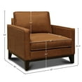 thumbnail image 2 of Hello Sofa Home Metropole Pull Up Top Grain Leather Armchair in Tan Brown, 2 of 5
