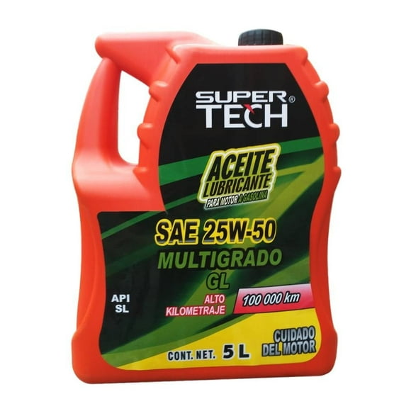 Aceite para Automóvil Super Tech 25W-50, 5 Litros