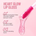 thumbnail image 5 of Julystar Heart Shine Lip Gloss, Hydrating Clear Glitter Lip Oil, Lightweight Non-Sticky Mirror Glass Lip Tint for Plump Juicy Dolphin Lips, 5 of 7